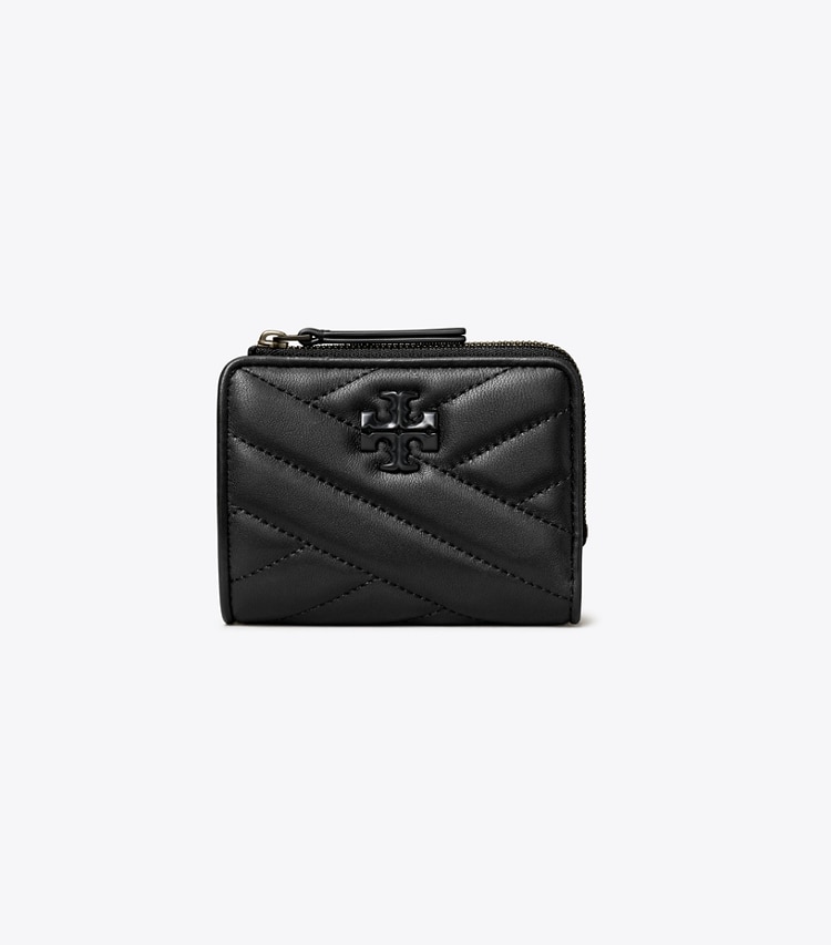 TORY BURCH WOMEN'S KIRA CHEVRON POWDER COATED BI-FOLD WALLET - Black