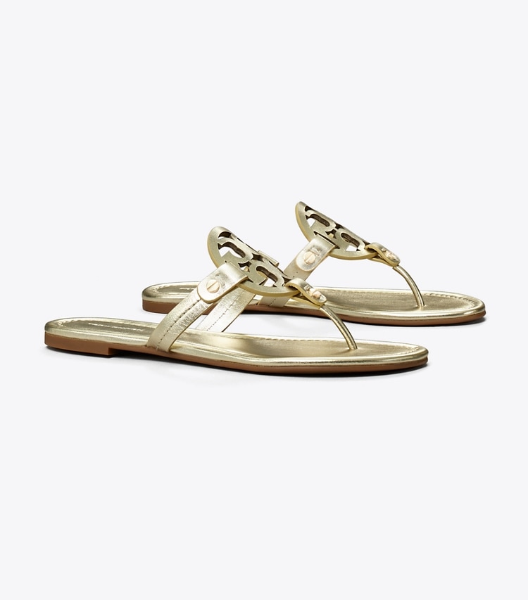 TORY BURCH WOMEN'S MILLER METALLIC SANDAL - Spark Gold