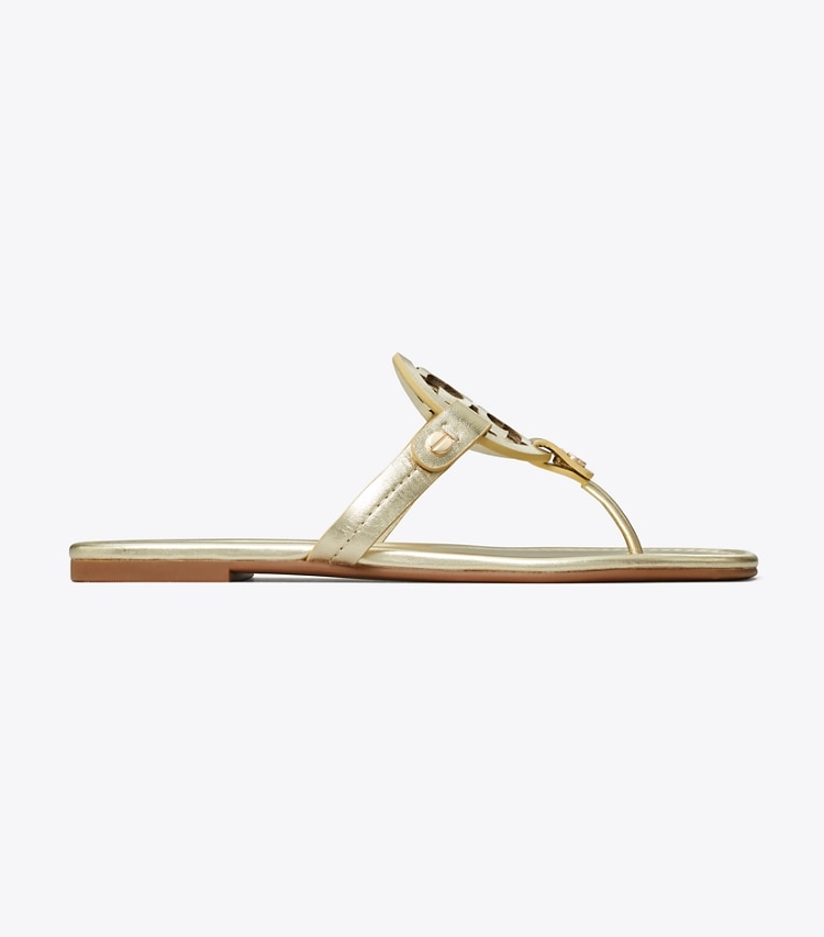 TORY BURCH WOMEN'S MILLER METALLIC SANDAL - Spark Gold