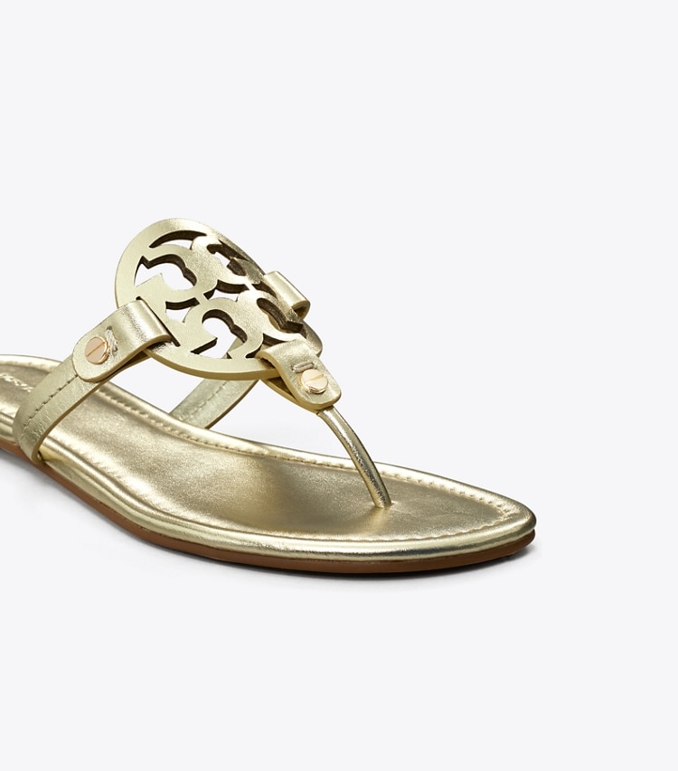 TORY BURCH WOMEN'S MILLER METALLIC SANDAL - Spark Gold