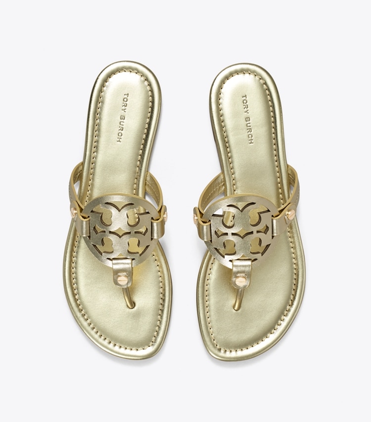 TORY BURCH WOMEN'S MILLER METALLIC SANDAL - Spark Gold