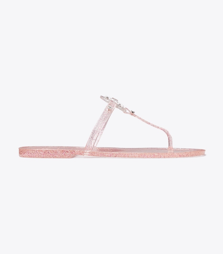 TORY BURCH WOMEN'S MINI MILLER JELLY SANDAL - Pink Love / Silver