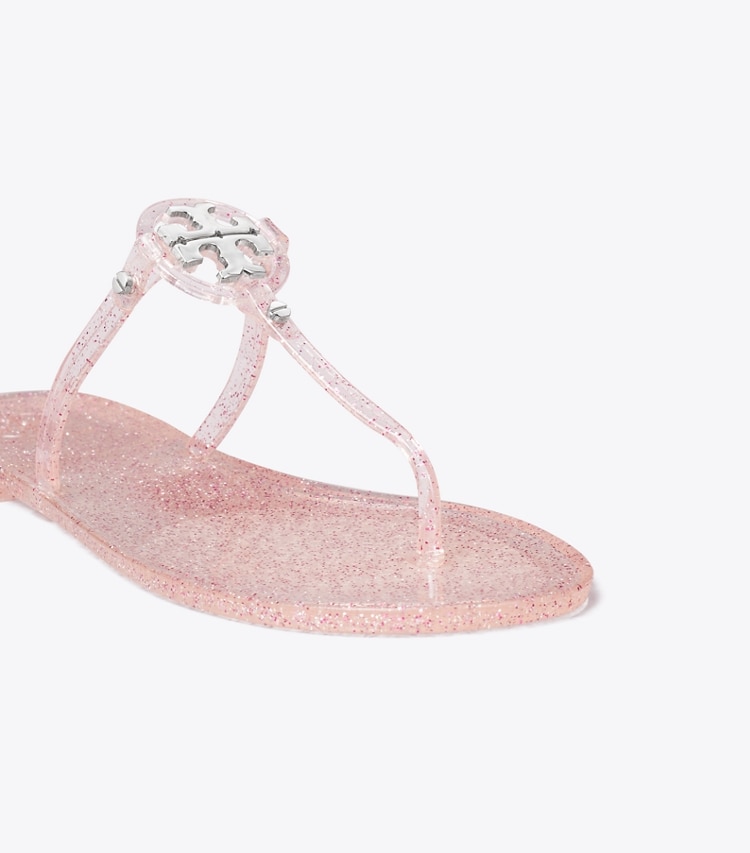 TORY BURCH WOMEN'S MINI MILLER JELLY SANDAL - Pink Love / Silver