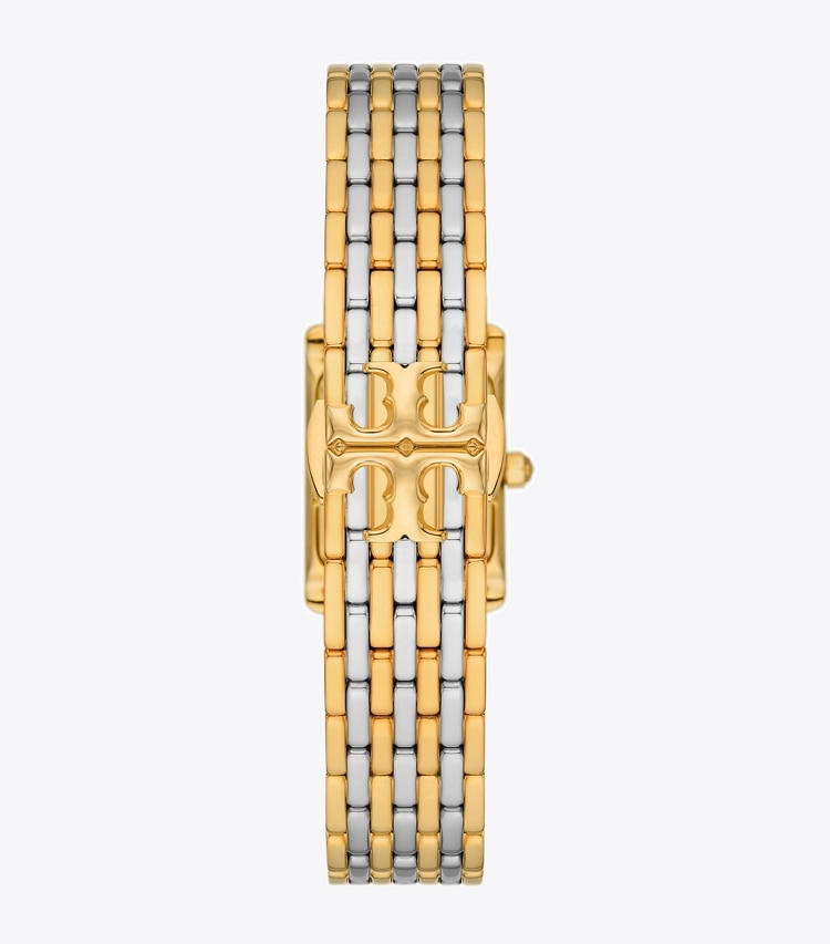 TORY BURCH WOMEN'S MINI ELEANOR WATCH, TWO-TONE GOLD/STAINLESS STEEL - Ivory / Two-Tone