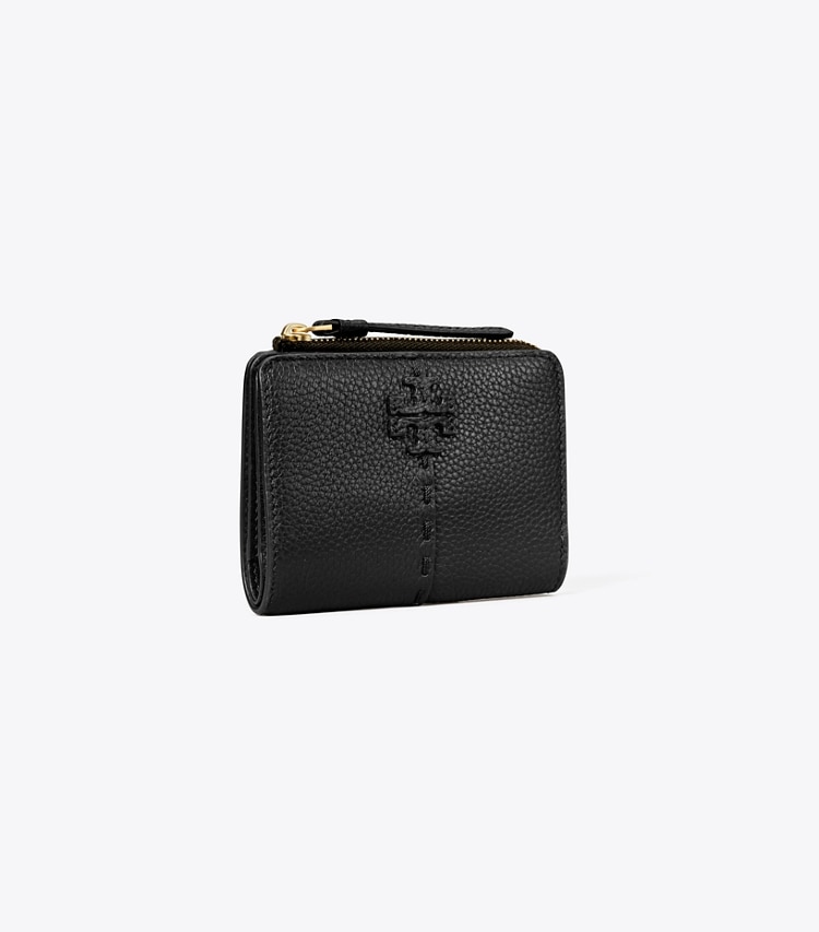 TORY BURCH WOMEN'S MCGRAW BI-FOLD WALLET - Black - Click Image to Close