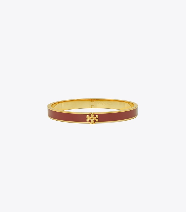 TORY BURCH WOMEN'S KIRA ENAMEL 7MM BRACELET - Tory Gold / Sun-Dried Tomato