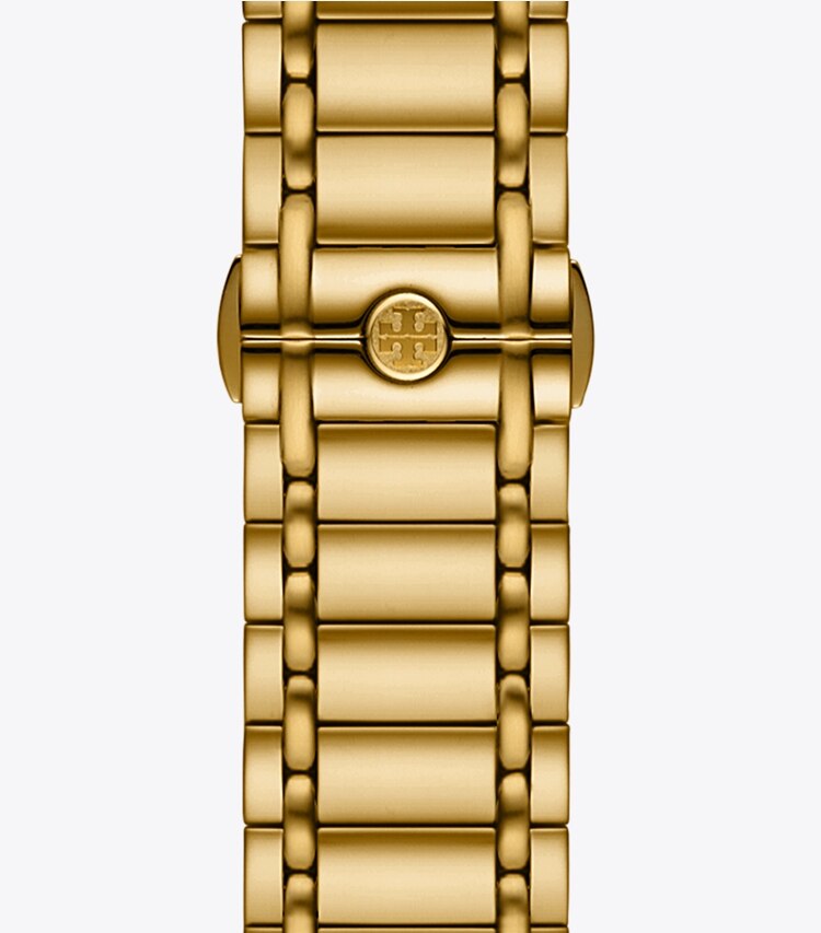 TORY BURCH WOMEN'S MILLER BAND FOR APPLE WATCH, GOLD-TONE STAINLESS STEEL - gold