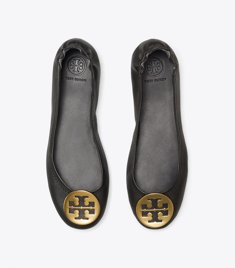 TORY BURCH WOMEN'S MINNIE TRAVEL BALLET - Perfect Black/Gold