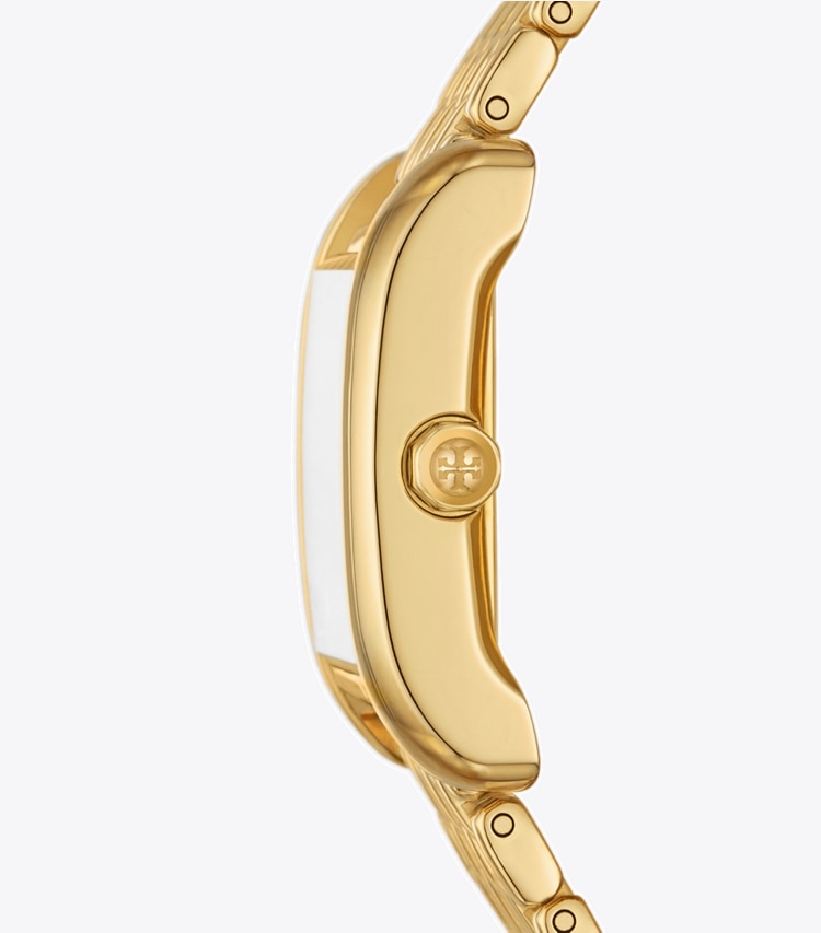 TORY BURCH WOMEN'S ELEANOR WATCH, GOLD-TONE STAINLESS STEEL - Ivory/Gold