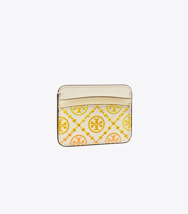 TORY BURCH WOMEN'S T MONOGRAM DEGRADe CARD CASE - New Ivory Multi