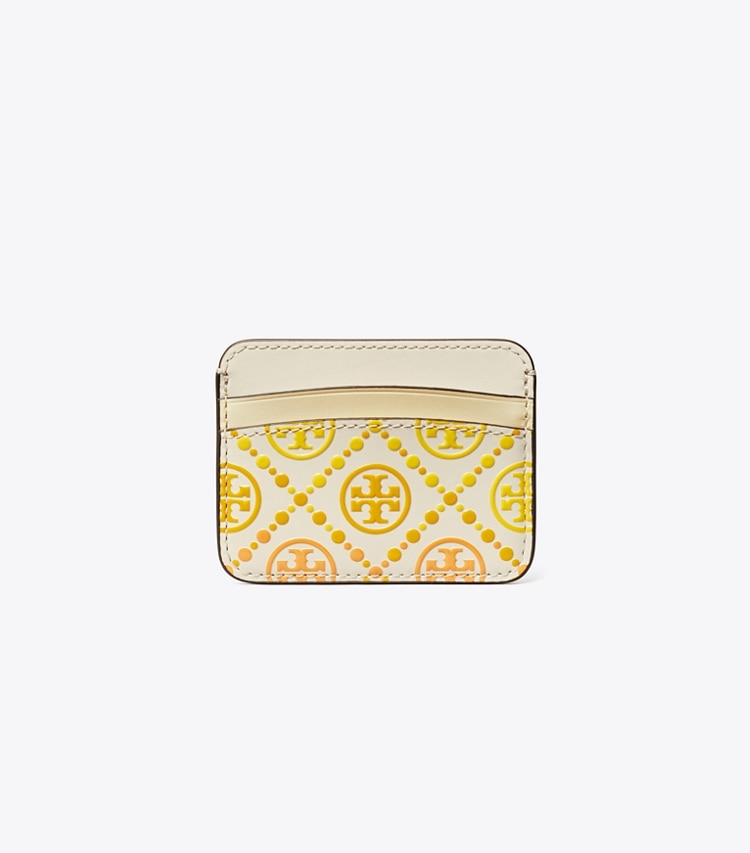 TORY BURCH WOMEN'S T MONOGRAM DEGRADe CARD CASE - New Ivory Multi