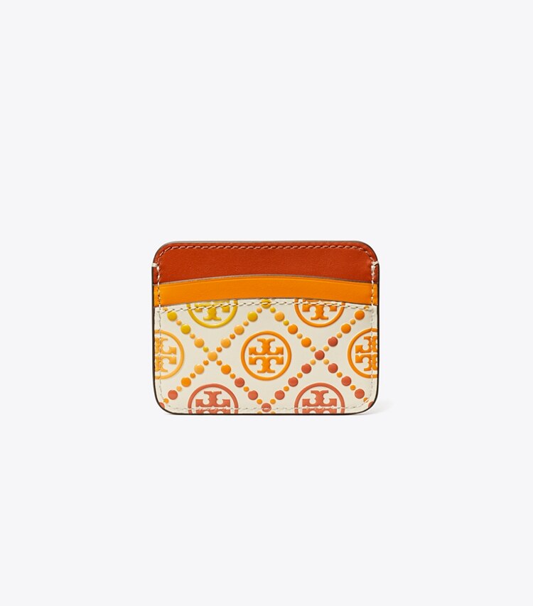 TORY BURCH WOMEN'S T MONOGRAM DEGRADe CARD CASE - New Ivory Multi