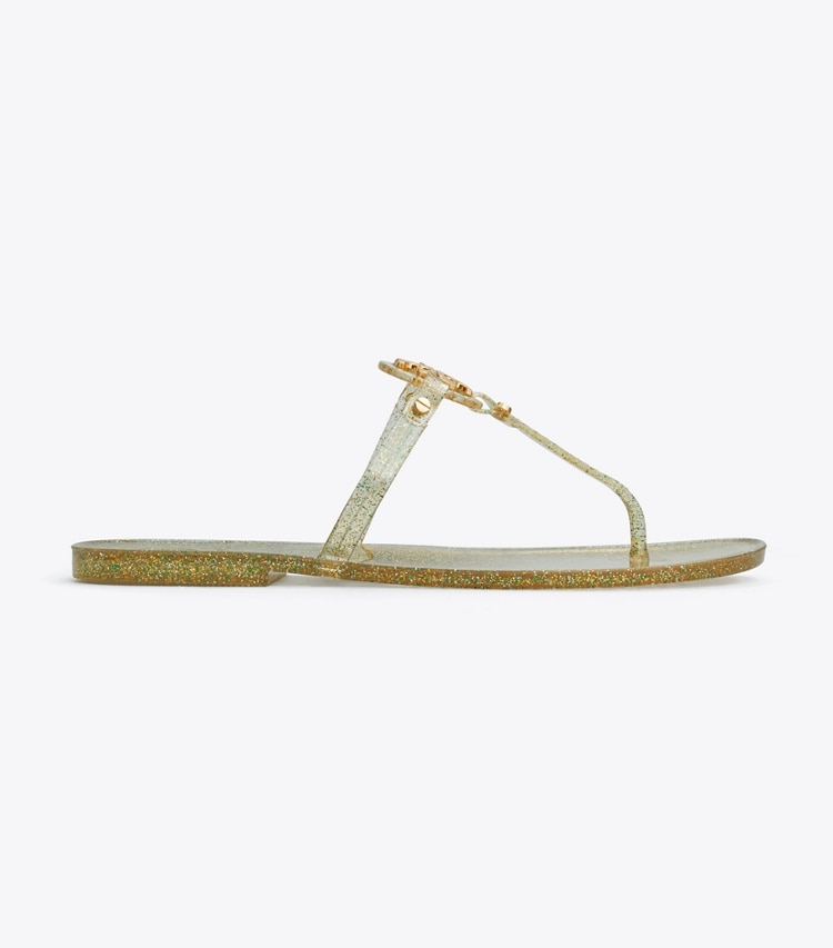 TORY BURCH WOMEN'S MINI MILLER JELLY SANDAL - Silver / Gold