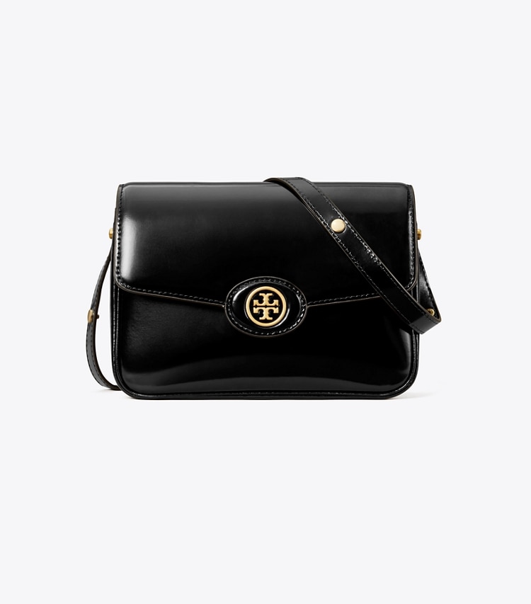 TORY BURCH WOMEN'S ROBINSON SPAZZOLATO CONVERTIBLE SHOULDER BAG - Black