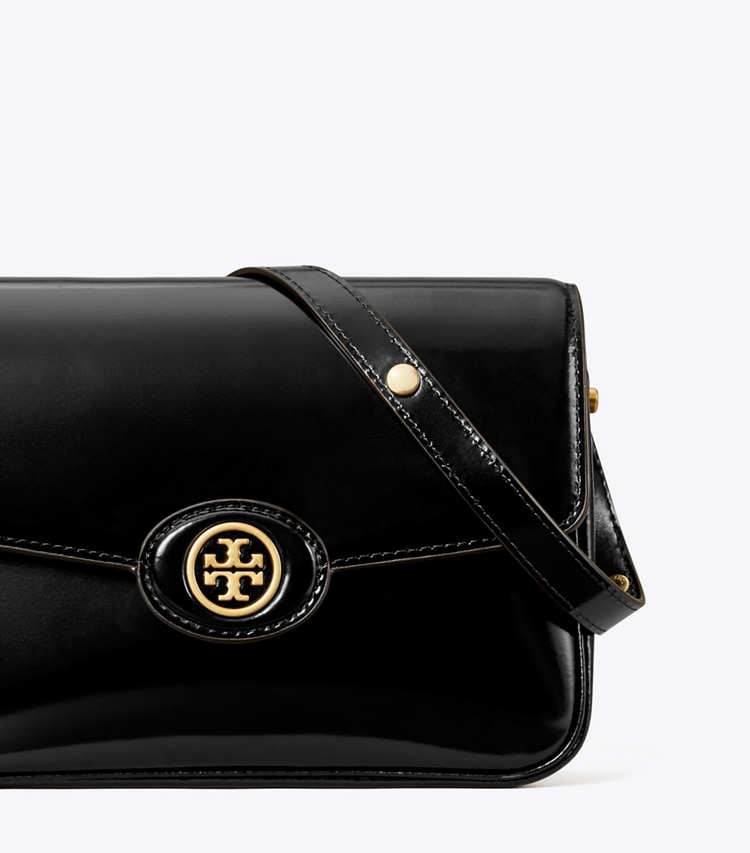 TORY BURCH WOMEN'S ROBINSON SPAZZOLATO CONVERTIBLE SHOULDER BAG - Black