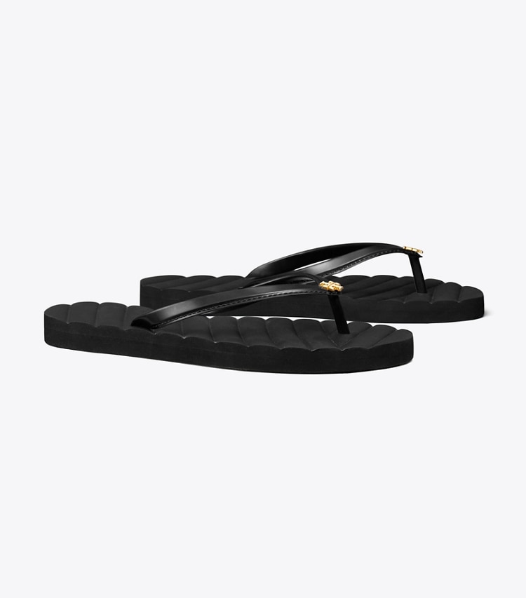 TORY BURCH WOMEN'S KIRA FLIP-FLOP - Perfect Black / Gold