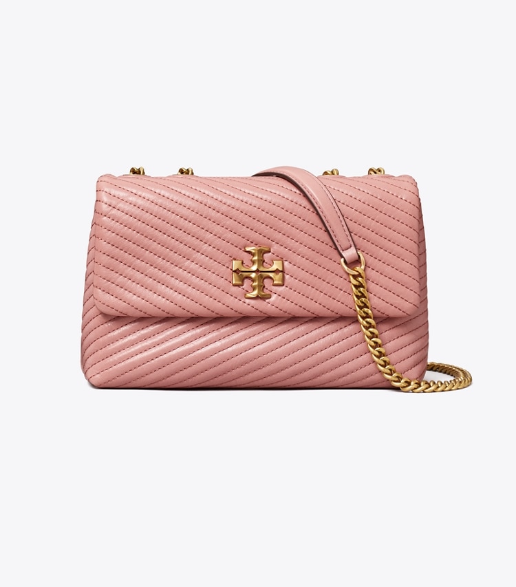 TORY BURCH WOMEN'S SMALL KIRA MOTO QUILT CONVERTIBLE SHOULDER BAG - Pink Magnolia