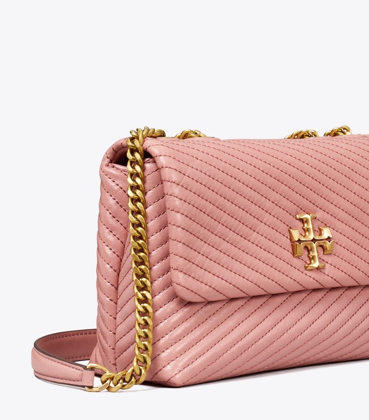 TORY BURCH WOMEN'S SMALL KIRA MOTO QUILT CONVERTIBLE SHOULDER BAG - Pink Magnolia