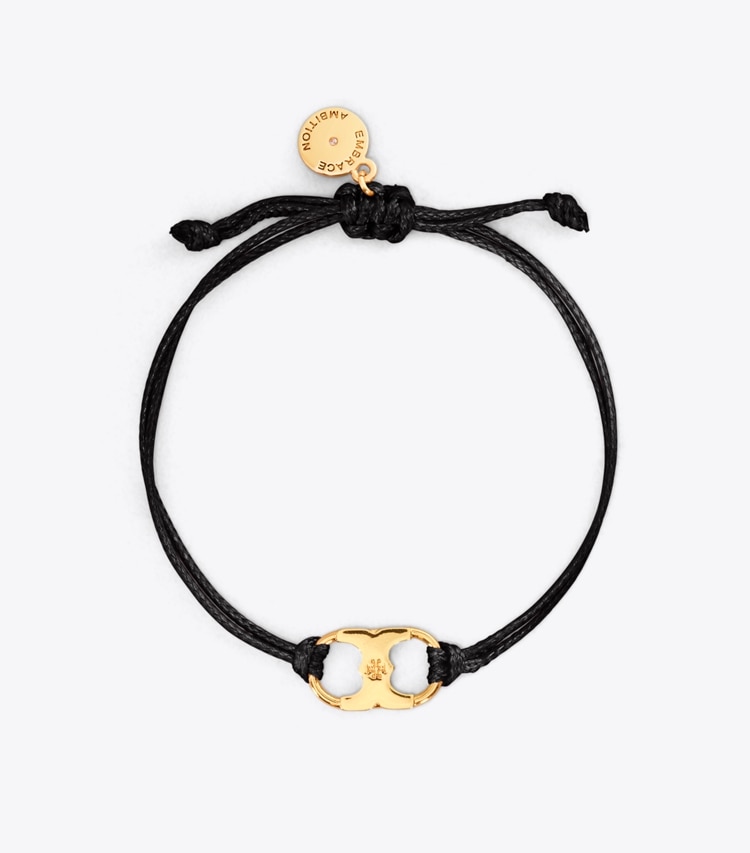 TORY BURCH WOMEN'S EMBRACE AMBITION BRACELET - Black/Tory Gold