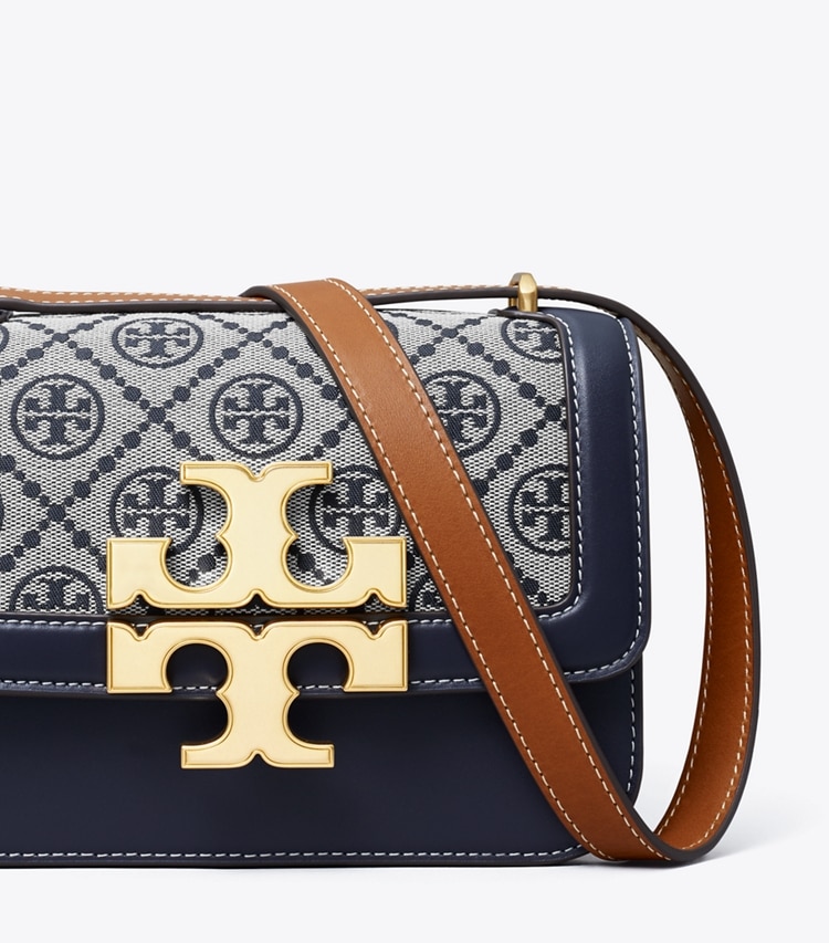 TORY BURCH WOMEN'S SMALL T MONOGRAM ELEANOR SHOULDER BAG - Tory Navy