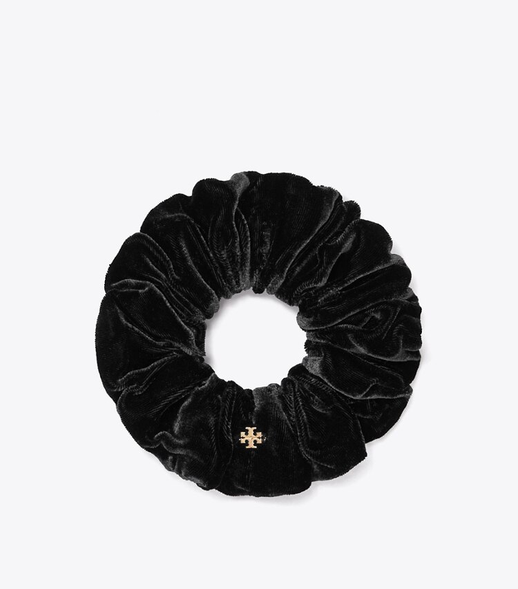 TORY BURCH WOMEN'S VELVET SCRUNCHIE - Black