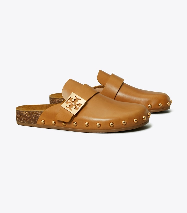 TORY BURCH WOMEN'S MELLOW STUDDED MULE - Caramel Corn - Click Image to Close