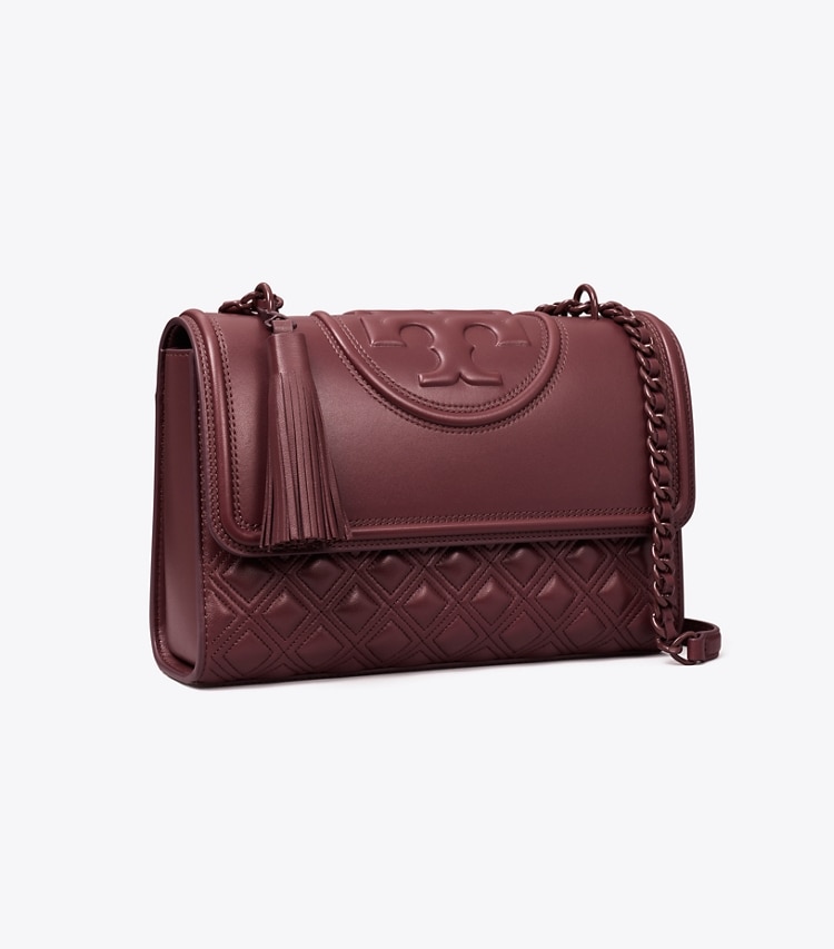 TORY BURCH WOMEN'S FLEMING CONVERTIBLE SHOULDER BAG - Wine