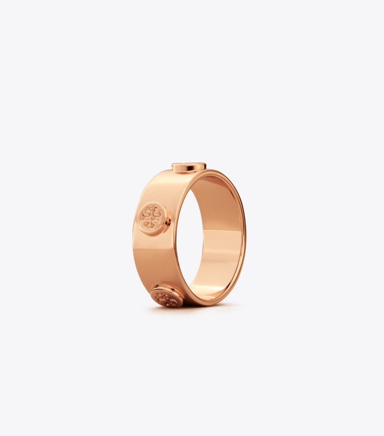 TORY BURCH WOMEN'S MILLER STUD RING - Rose Gold