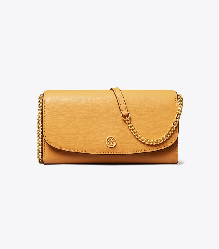 TORY BURCH WOMEN'S ROBINSON CHAIN WALLET - English Ochre