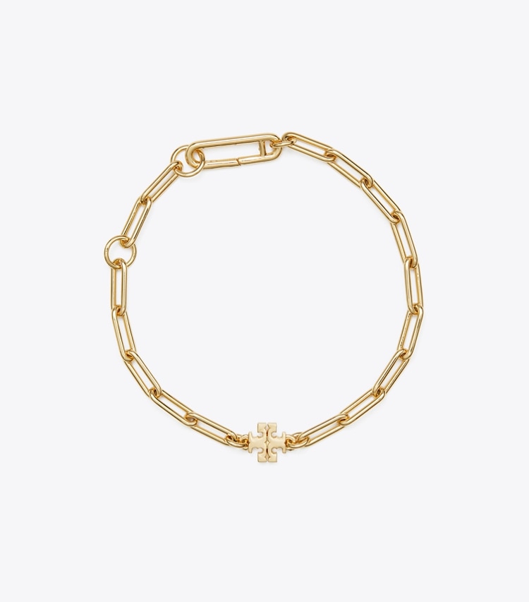 TORY BURCH WOMEN'S GOOD LUCK CHAIN BRACELET - Tory Gold - Click Image to Close