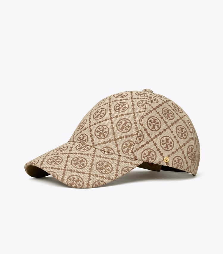 TORY BURCH WOMEN'S T MONOGRAM BASEBALL CAP - Hazelnut