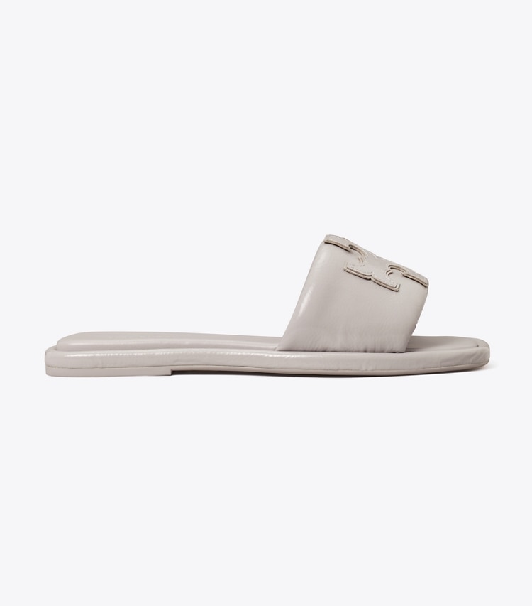 TORY BURCH WOMEN'S DOUBLE T SPORT SLIDE - Bay Gray