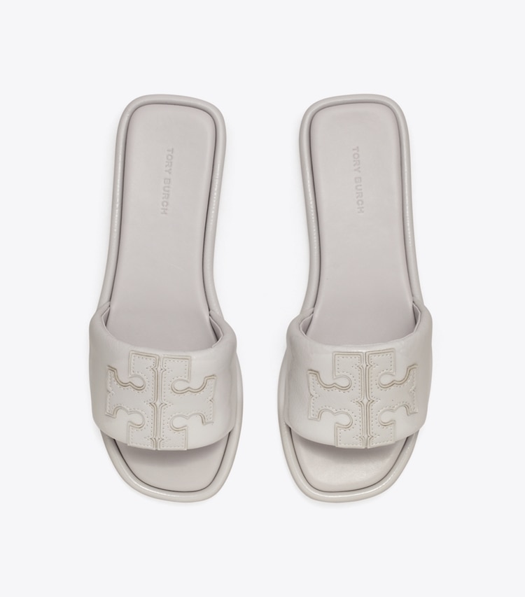 TORY BURCH WOMEN'S DOUBLE T SPORT SLIDE - Bay Gray