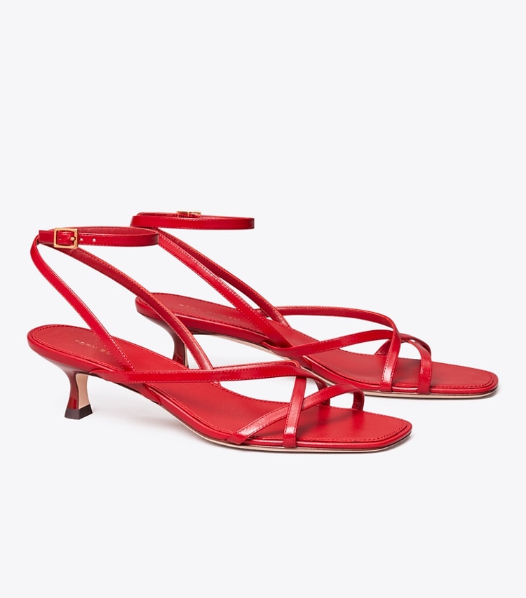 TORY BURCH WOMEN'S CAPRI LOW HEEL SANDAL - Tory Red