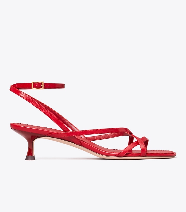 TORY BURCH WOMEN'S CAPRI LOW HEEL SANDAL - Tory Red