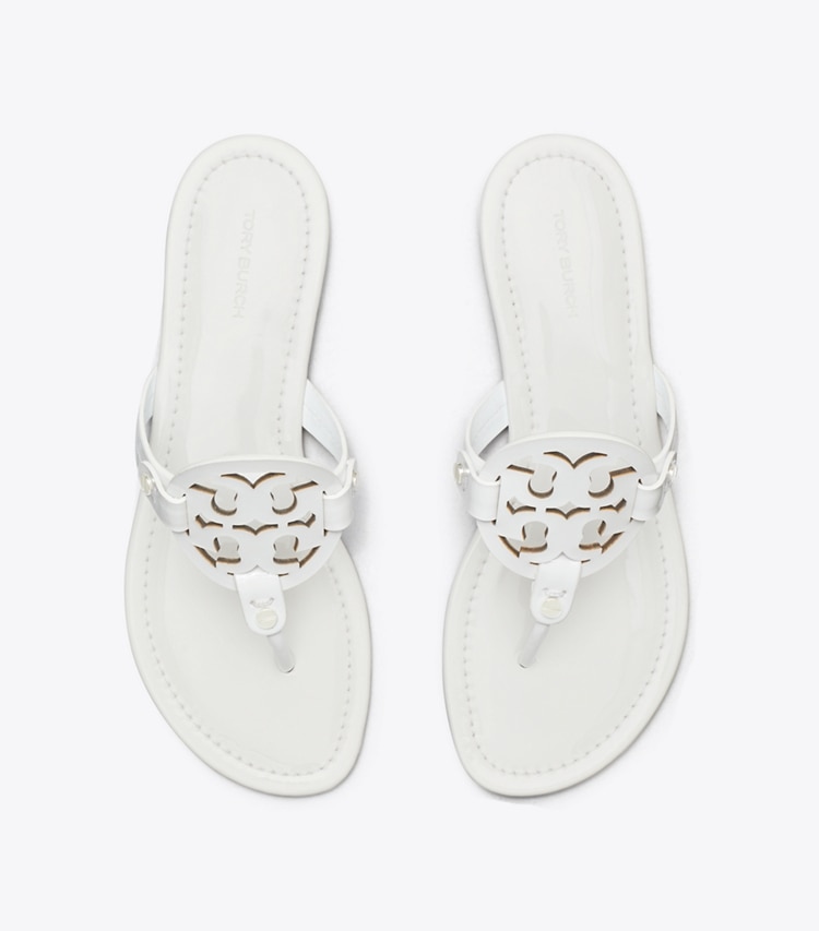 TORY BURCH WOMEN'S MILLER PATENT SANDAL - Optic White