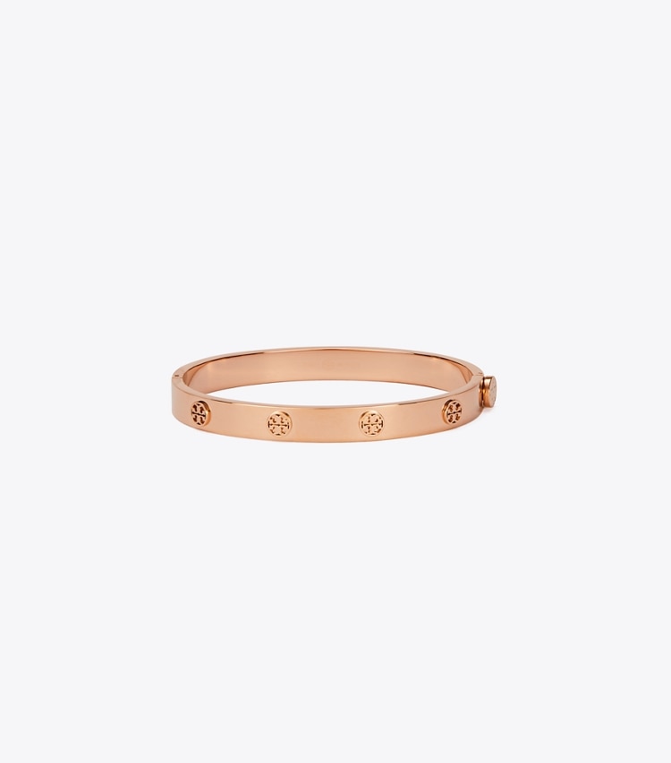 TORY BURCH WOMEN'S MILLER STUD HINGE BRACELET, 7MM - Rose Gold - Click Image to Close