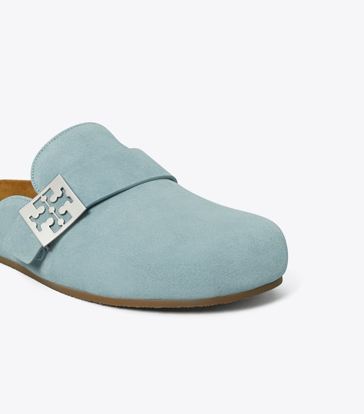 TORY BURCH WOMEN'S SUEDE MELLOW MULE - Light Steel Blue