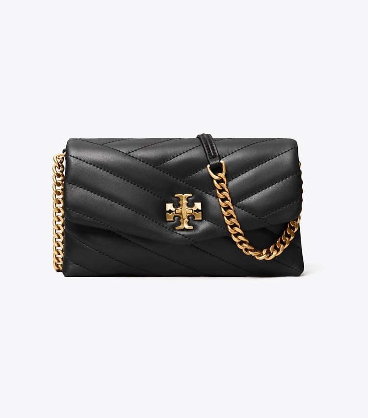 TORY BURCH WOMEN'S KIRA CHEVRON CHAIN WALLET - Black