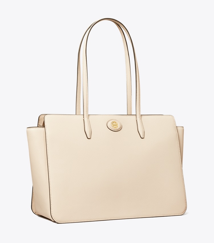 TORY BURCH WOMEN'S ROBINSON PEBBLED TOTE - New Cream