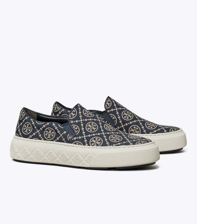 TORY BURCH WOMEN'S T MONOGRAM LADYBUG SLIP-ON SNEAKER - Inverse Navy T Monogram