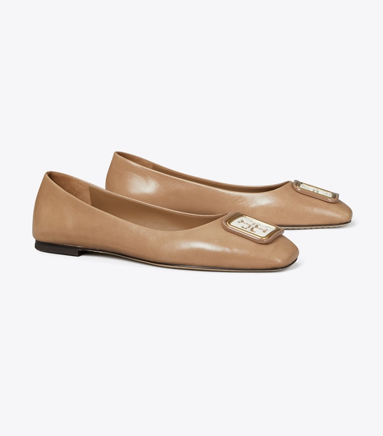 TORY BURCH WOMEN'S GEORGIA BALLET - Almond Flour - Click Image to Close