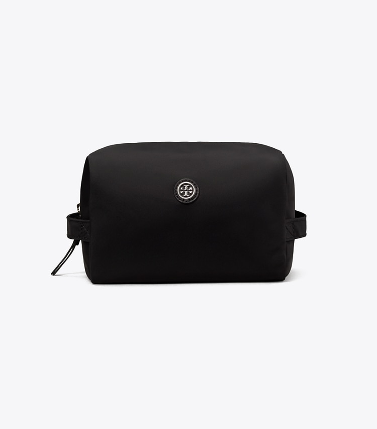 TORY BURCH WOMEN'S NYLON LARGE COSMETIC CASE - Black