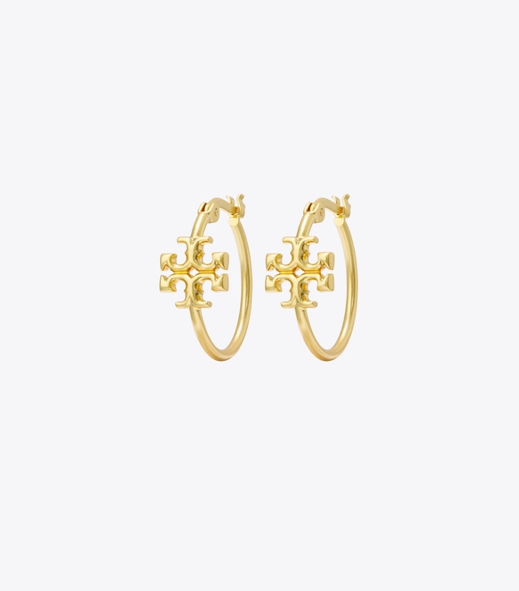 TORY BURCH WOMEN'S SMALL ELEANOR HOOP EARRING - Tory Gold