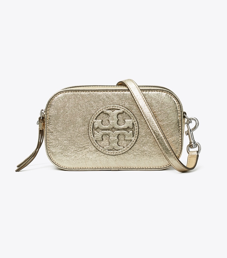 TORY BURCH WOMEN'S MINI MILLER METALLIC CROSSBODY BAG - Gold