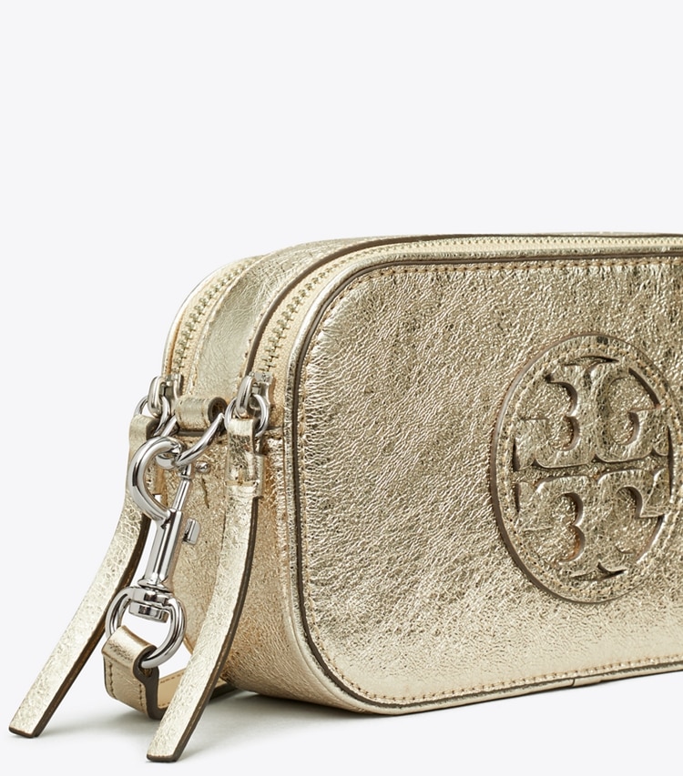 TORY BURCH WOMEN'S MINI MILLER METALLIC CROSSBODY BAG - Gold