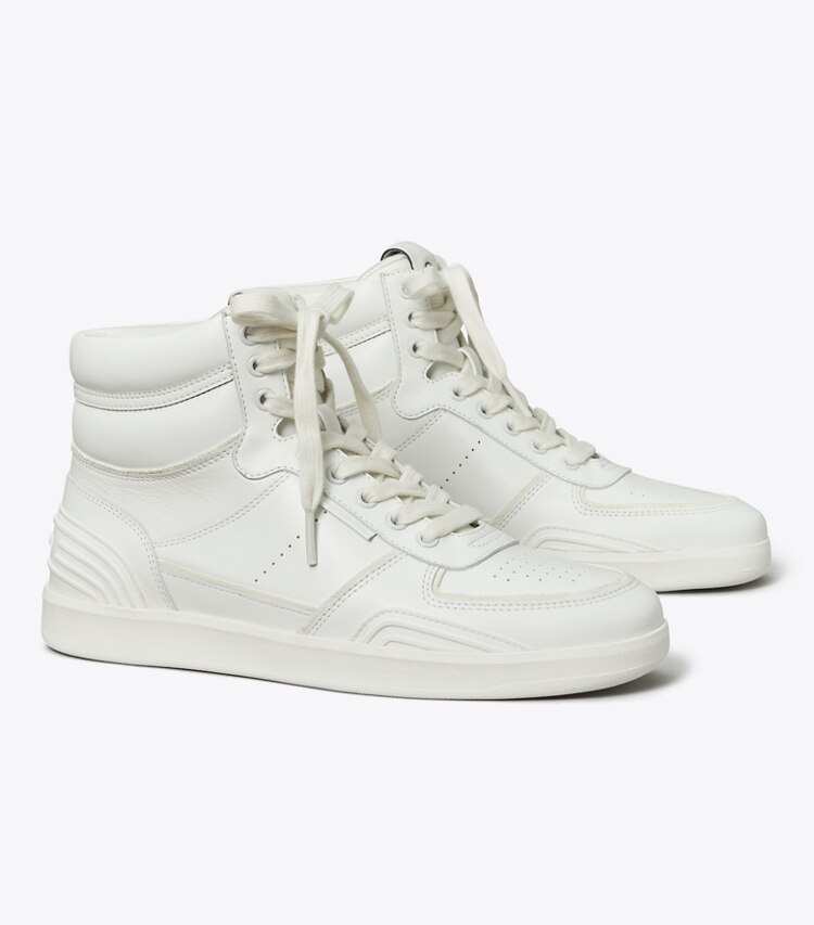 TORY BURCH WOMEN'S CLOVER COURT HIGH-TOP SNEAKER - Purity / Bianco