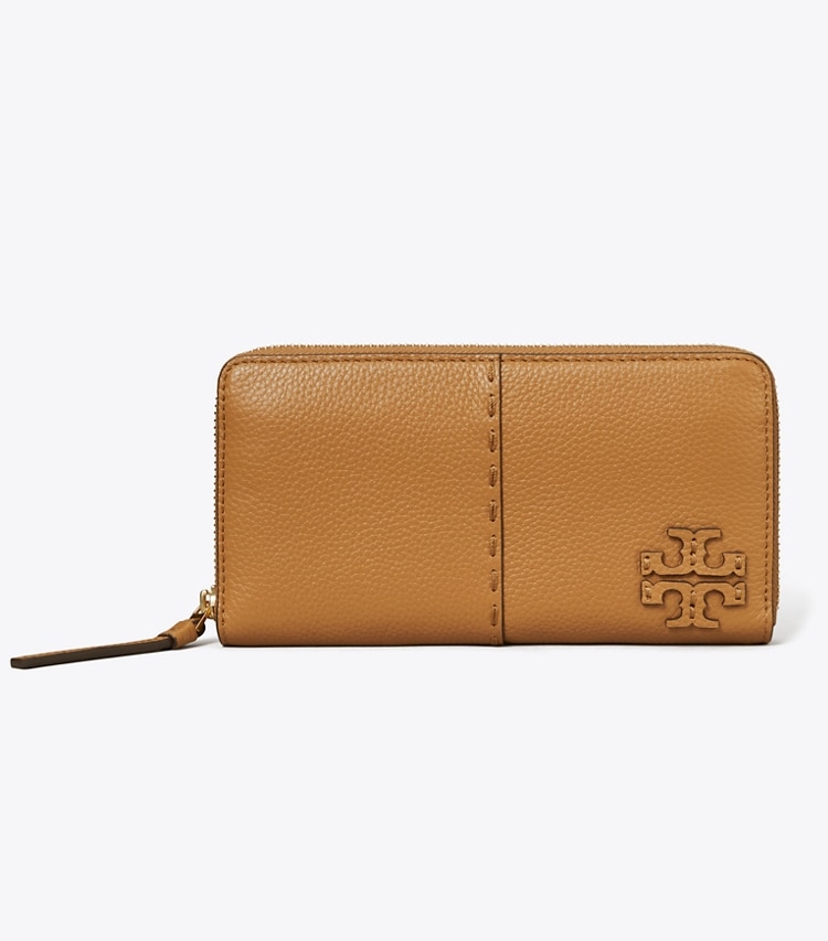 TORY BURCH WOMEN'S MCGRAW ZIP CONTINENTAL WALLET - Tiramisu