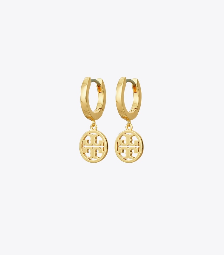 TORY BURCH WOMEN'S MILLER HUGGIE HOOP EARRING - Tory Gold