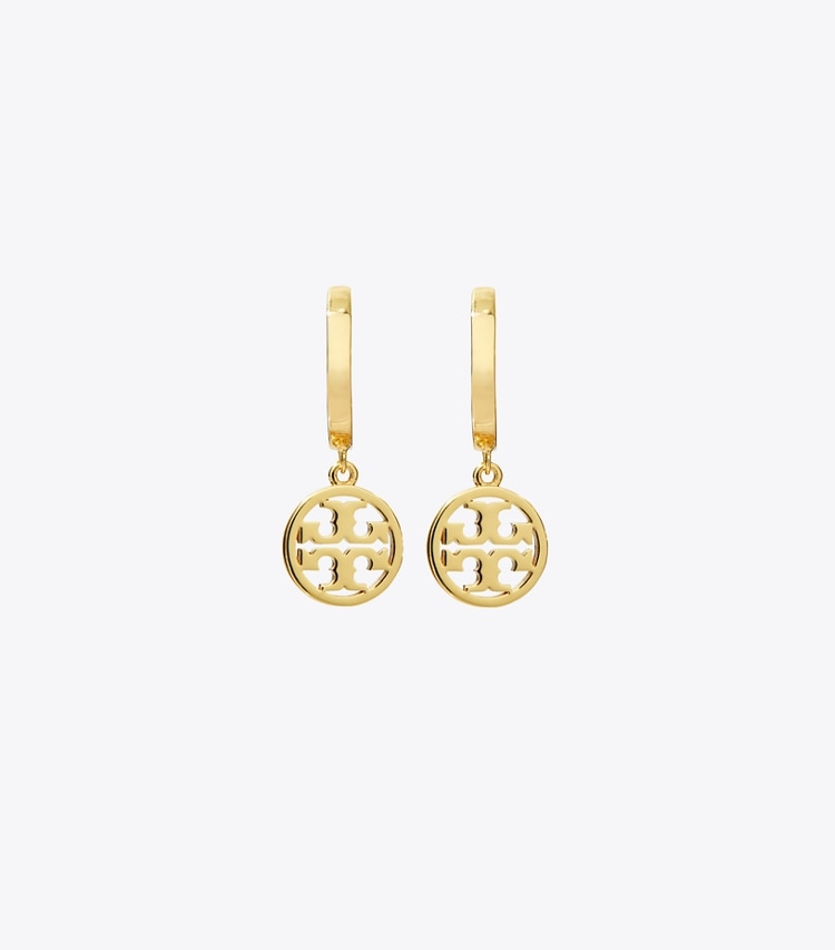 TORY BURCH WOMEN'S MILLER HUGGIE HOOP EARRING - Tory Gold